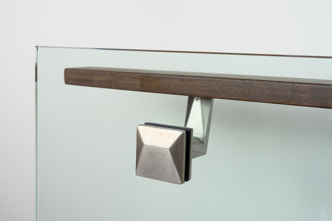Modern-glass-mounted-brushed-stainless-steel-handrail-bracket