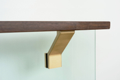 Componance SA Series Modern Glass-Mounted Handrail Bracket - Brass
