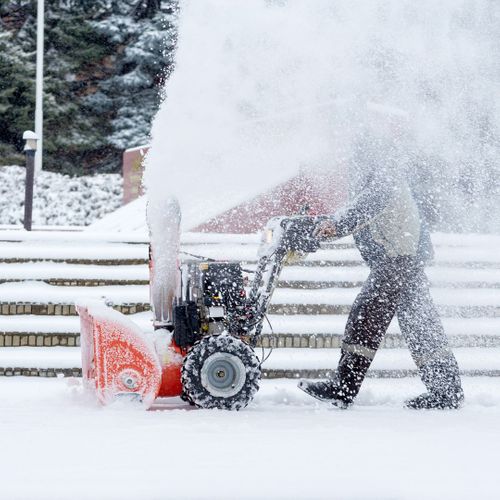 snow blowing