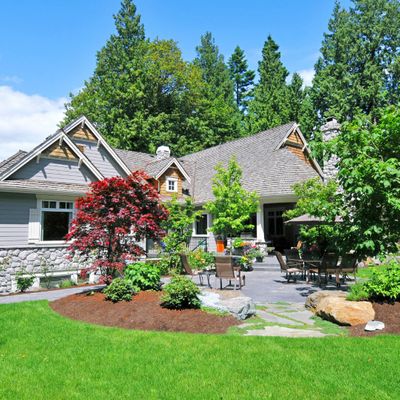 Home exterior with landscaped yard