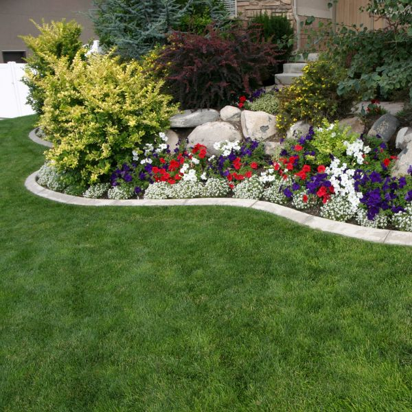 Landscaping design with flowers