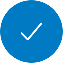 Blue circle with checkmark