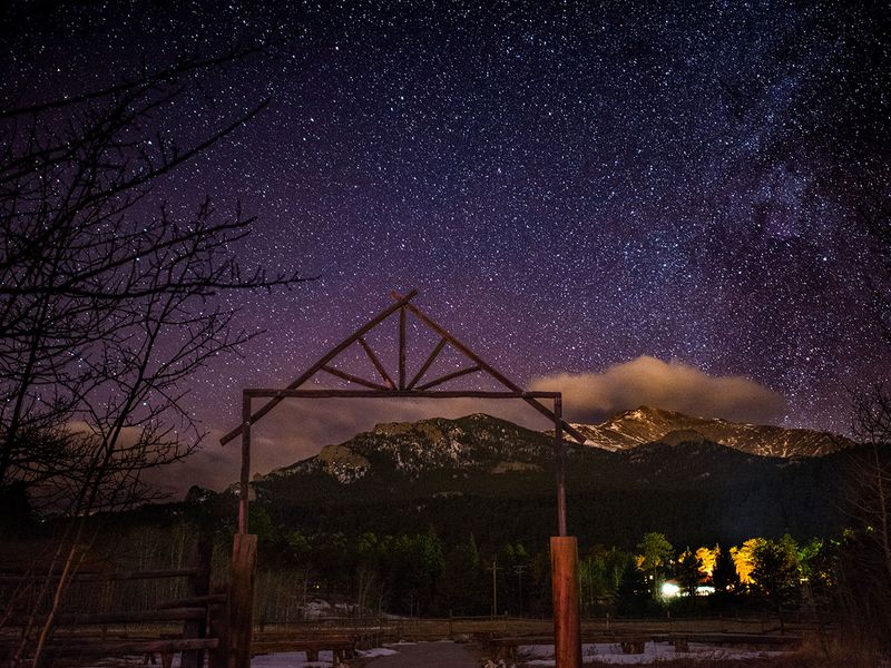 Image of the venue at night