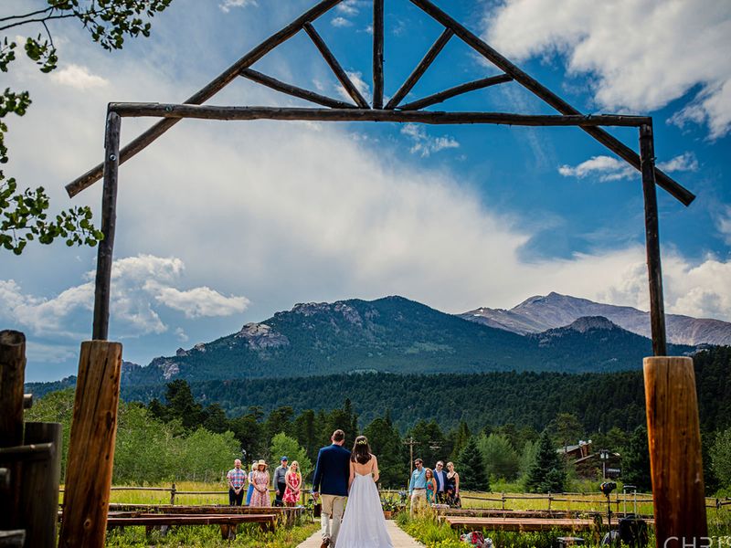 Image of a couple walking down the aisle