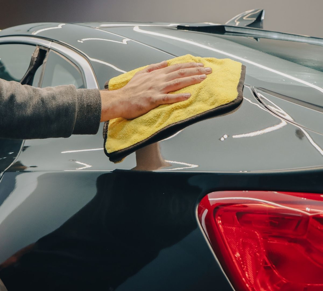 drying exterior of car
