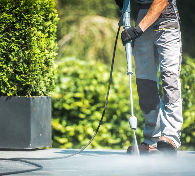 pressure washing concrete 