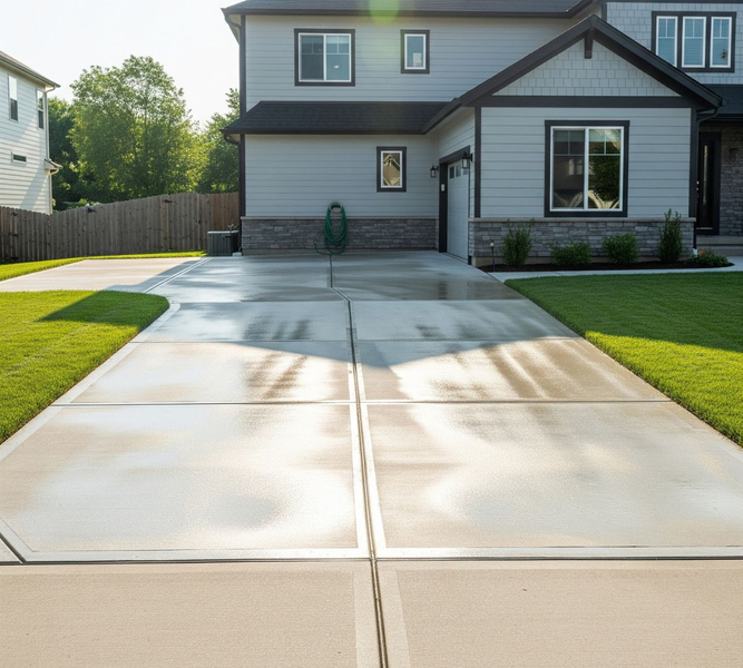 Power washed exterior of a house Power washed exterior of a house