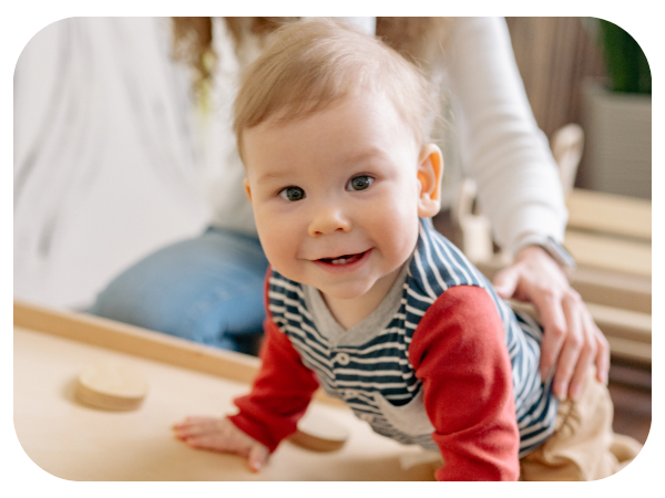 infant playing