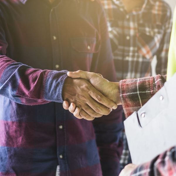 Man shaking hands