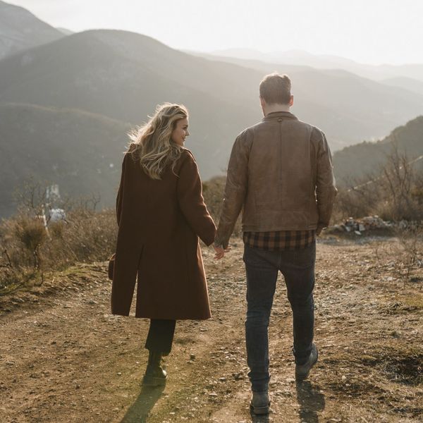 couple holding hands