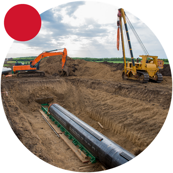 underground pipe installation