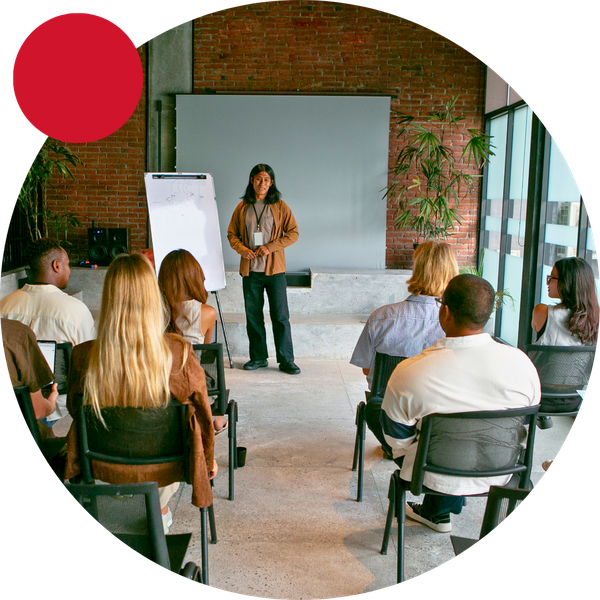 a person leading a training Verifone training