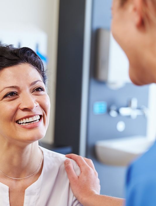 A doctor performing a diagnosis.