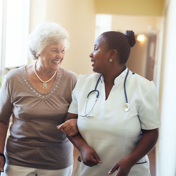 Nurse and older woman Nurse and older woman