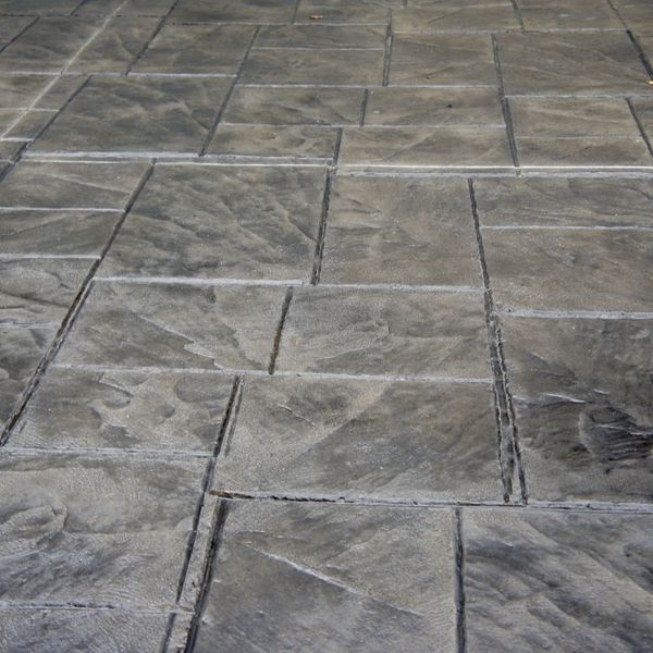 tiled stamped concrete