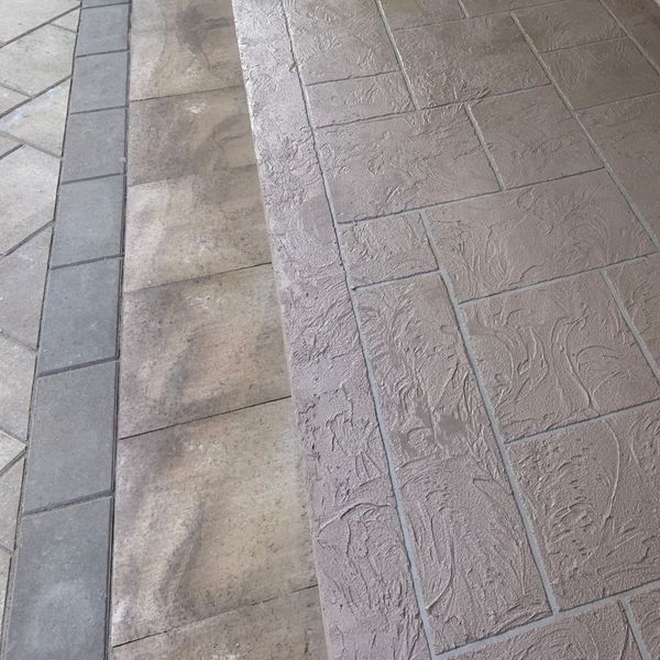 stamped concrete step