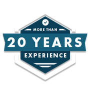 More than 20 years of experience badge