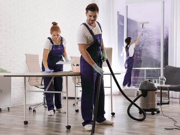 Professional cleaning staff