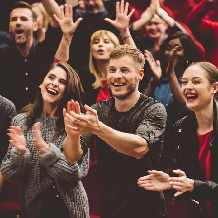 Audience enjoying a show