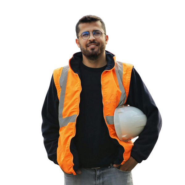 man with a construction hat