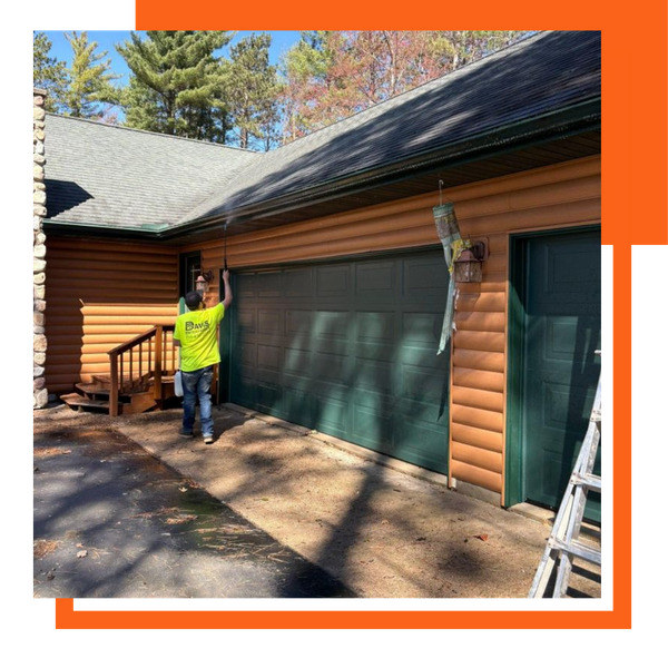 cleaning the gutters 