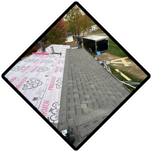 shingle roofing installation on residential property