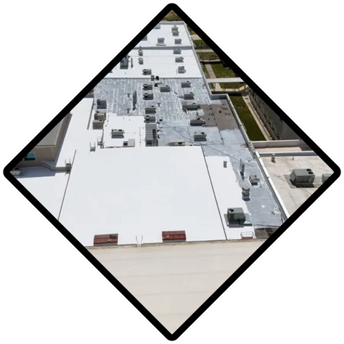 commercial flat roof arial view