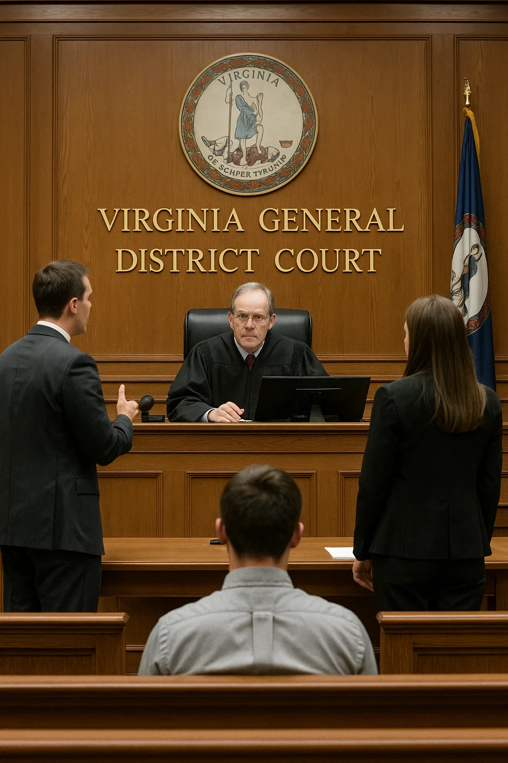 Virginia General District Court courtroom