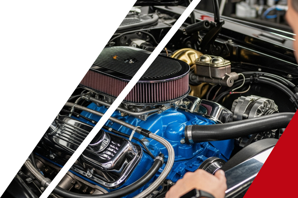 Many looking under the hood of a car