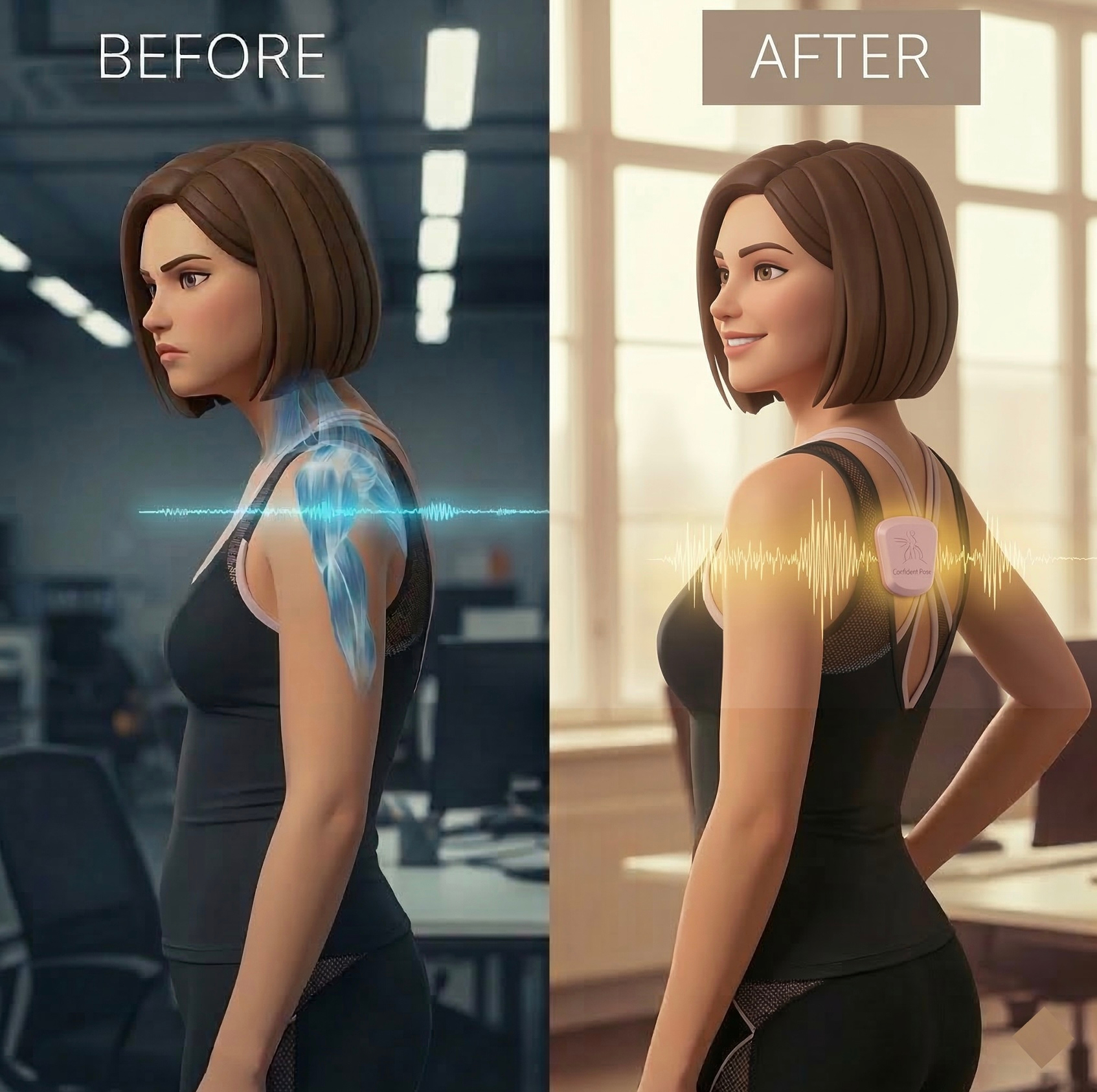 Stronger posture and long-term habit building