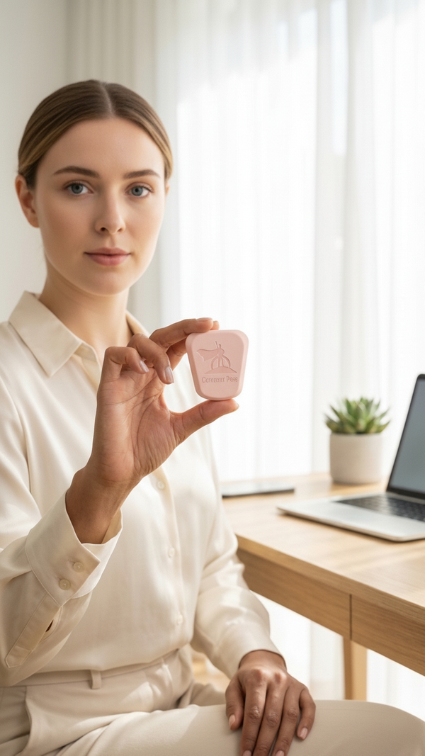 person holding confident pose posture muscle device