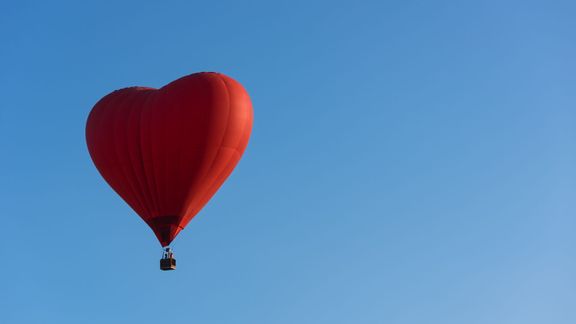 Heart shaped air balloon