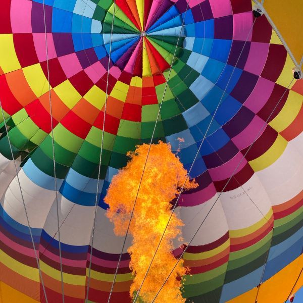 flame of hot air balloon