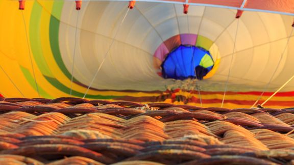 inside of a hot air balloon