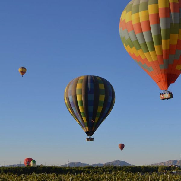 sunrise balloons in the air