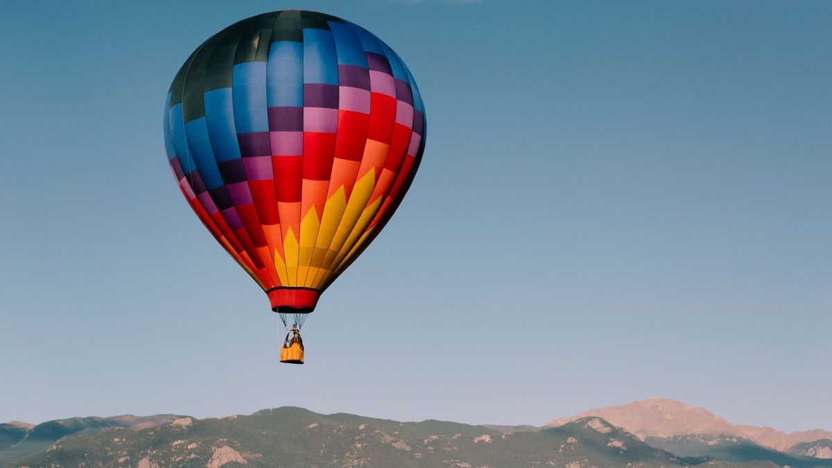 colorful hot air balloon