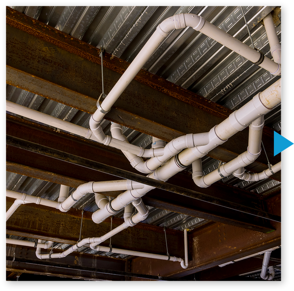 Plumbing in a commercial building