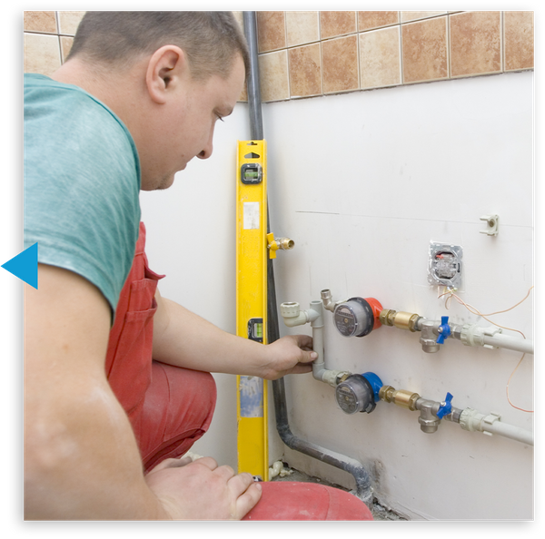 Plumber repairing pipes