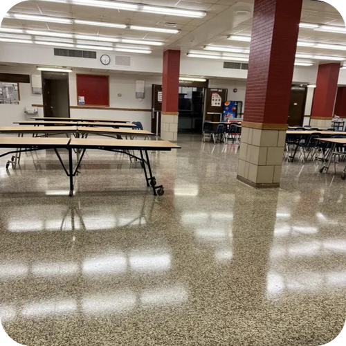 school cafeteria clean