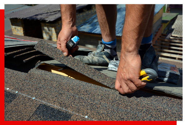 cutting shingles to fit on roof