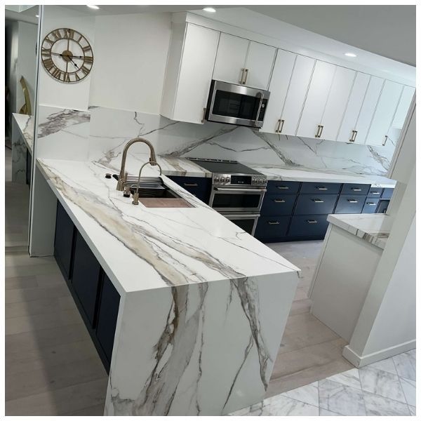 newly remodeled kitchen with new countertops