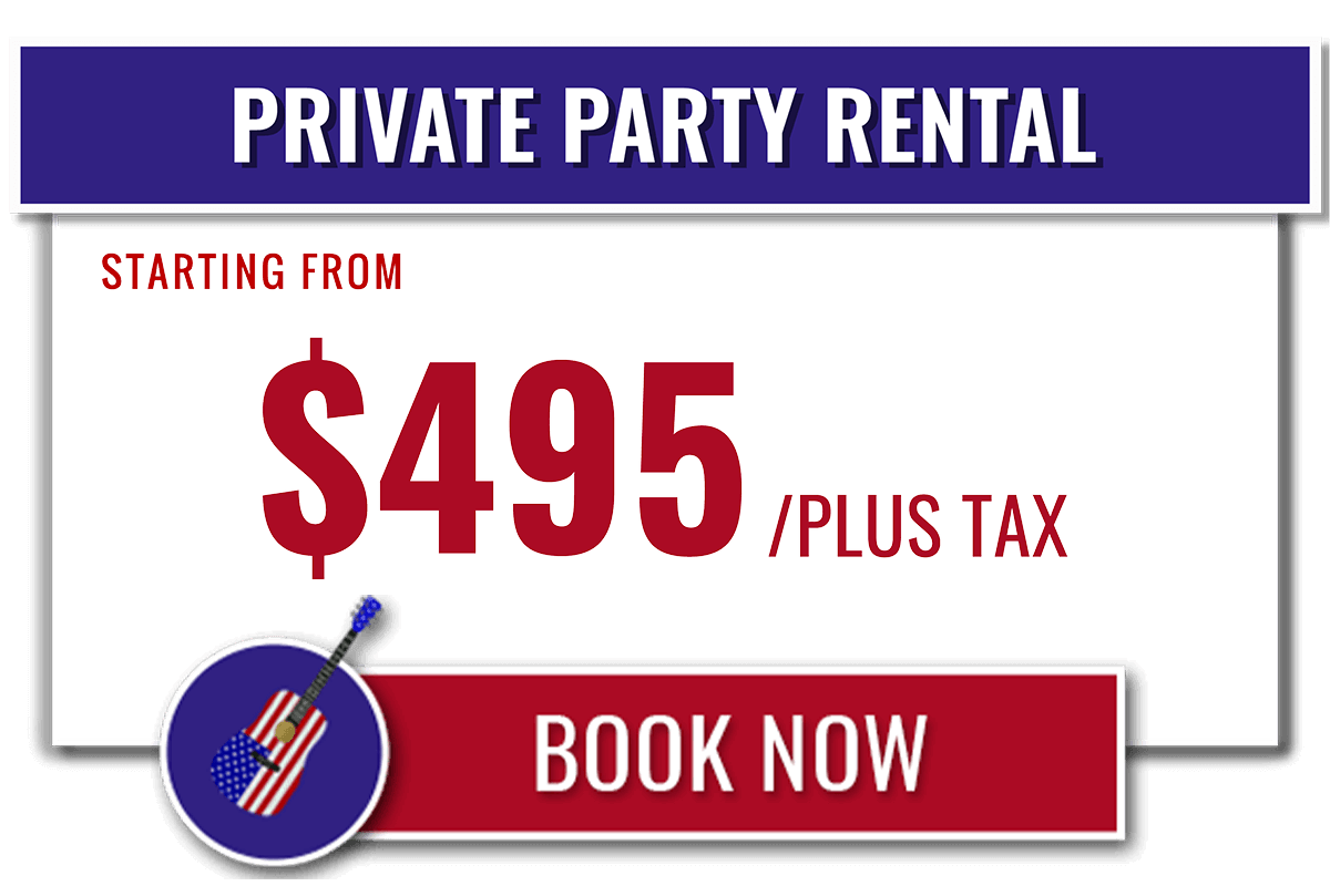 Private Party Rental Starting from $495 plus tax