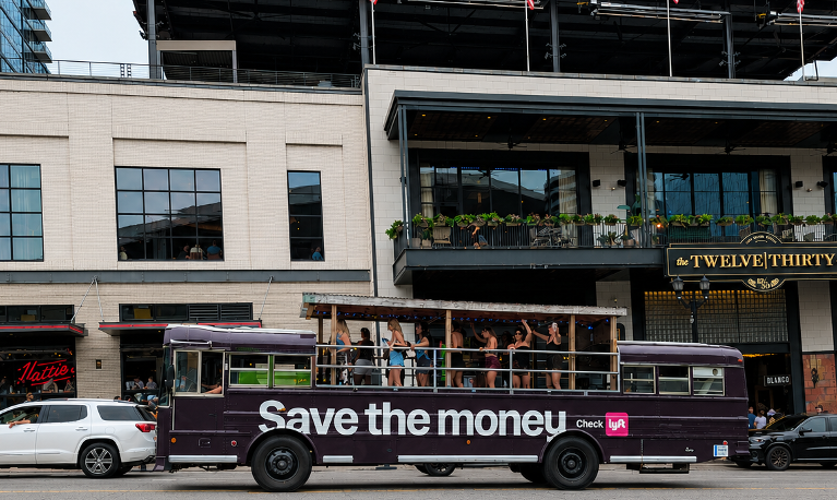 Large Format Advertising on Party Buses