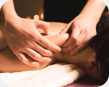 woman receiving massage