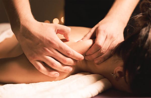 woman receiving massage