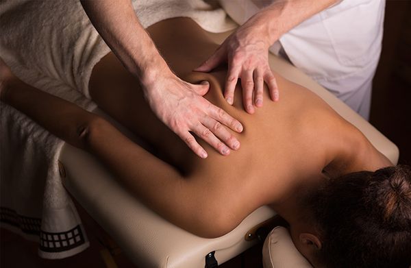 woman receiving massage