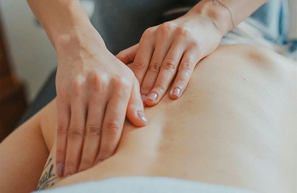 woman receiving massage