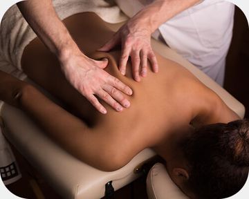 woman receiving massage