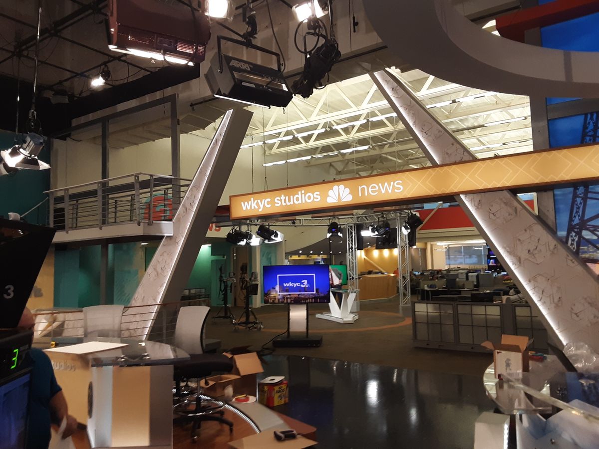 TV news studio remodel