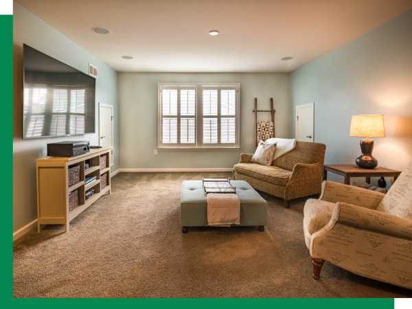Clean home living room.